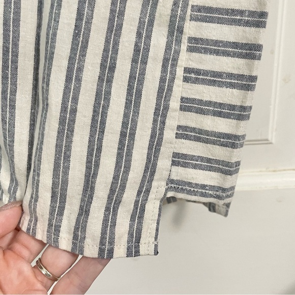 Marine Layer Stella Stripe Top Blouse Size XL Hemp Tencel Summer Lightweight - Picture 10 of 12